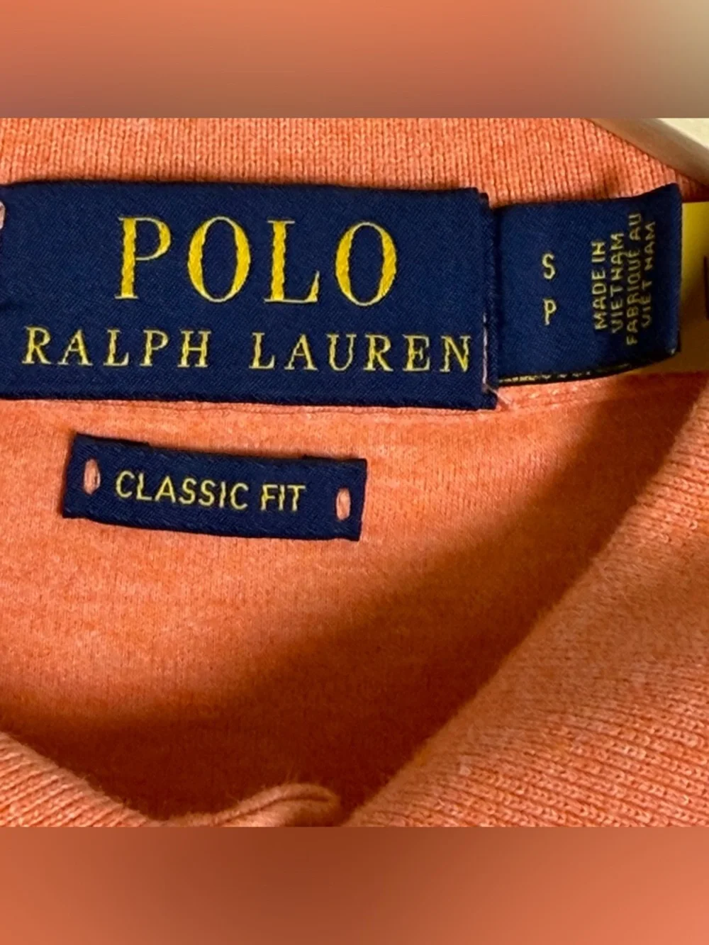 Polo Ralph Lauren Men’s Classic Fit Heathered Orange Polo Sz S Pony Logo Golf - Picture 4 of 7